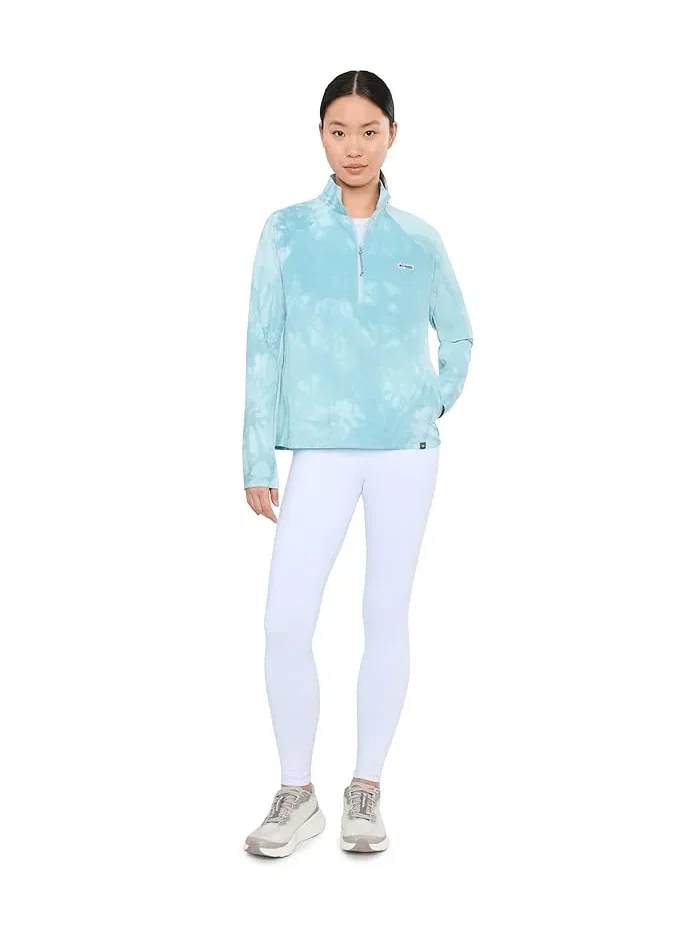 Худи Columbia PFG Uncharted Cloud Half Zip, Marine Light/Cloud Dye — изображение 2 из 5, облачный