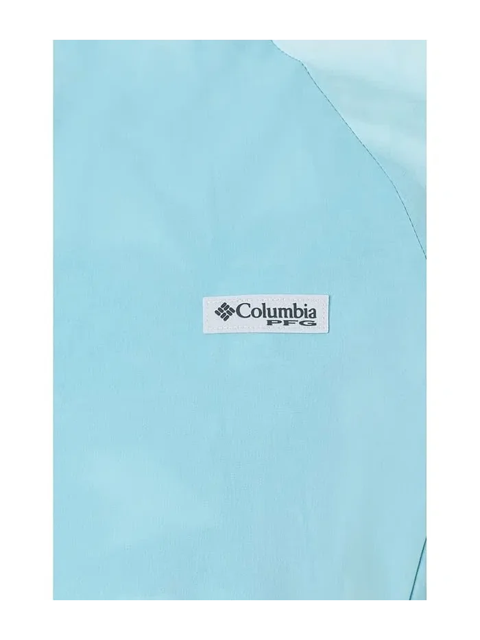 Худи Columbia PFG Uncharted Cloud Half Zip, Marine Light/Cloud Dye — изображение 5 из 5, облачный