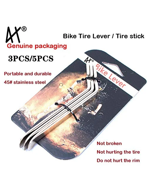 Premium Bicycle Tire Lever монтажки 3 шт нержавеющая сталь — изображение 4 из 6, серебристый