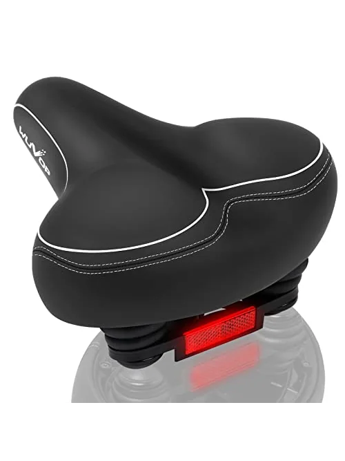 Широкое велосипедное сиденье удобное универсальное — изображение 1 из 6, черный