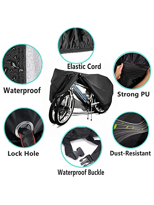 Bike Cover для 2-3 велосипедов, размер 2XL — изображение 2 из 7, чёрный