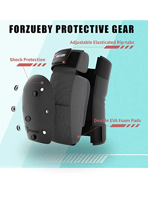Комплект защиты Forzueby 6 в 1: наколенники, налокотники и защита запястий — 4