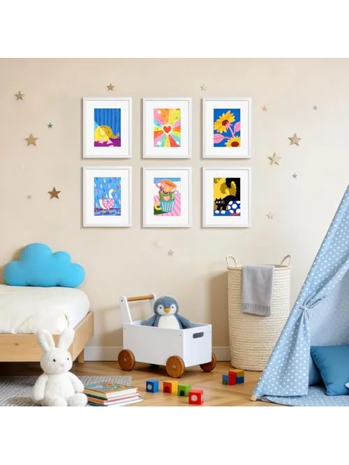 Набор фоторамок HappyHapi 8x10, 6 шт., белые — изображение 2 из 6, белый