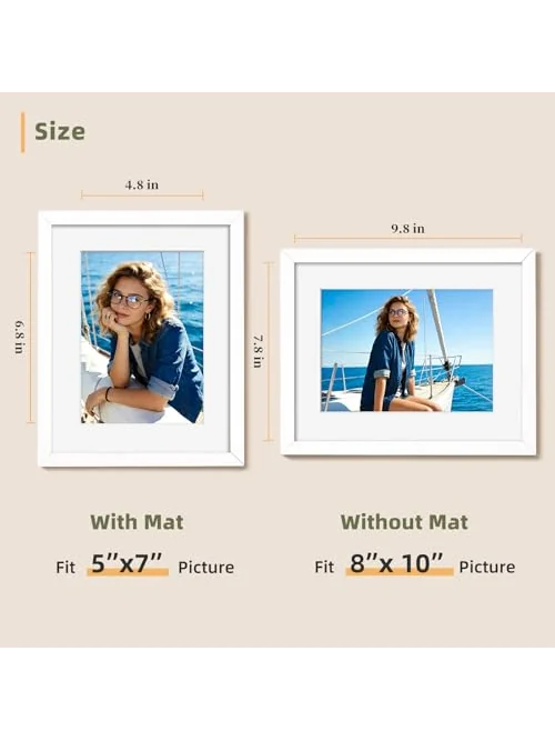 Набор фоторамок HappyHapi 8x10, 6 шт., белые — изображение 4 из 6, белый