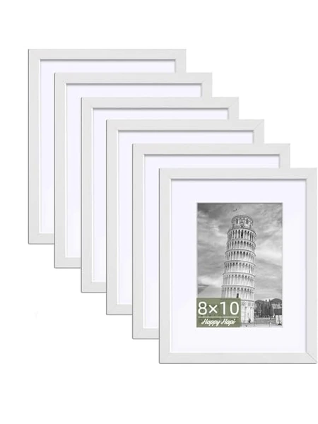 Набор фоторамок HappyHapi 8x10, 6 шт., белые