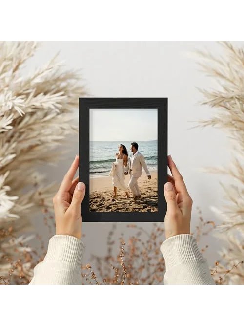 Vittanly набор из 3 фоторамок 10×15 см с паспарту, чёрные — изображение 2 из 6, черный