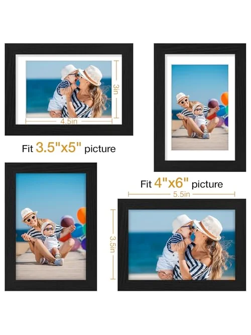 Vittanly набор из 3 фоторамок 10×15 см с паспарту, чёрные — изображение 6 из 6, черный