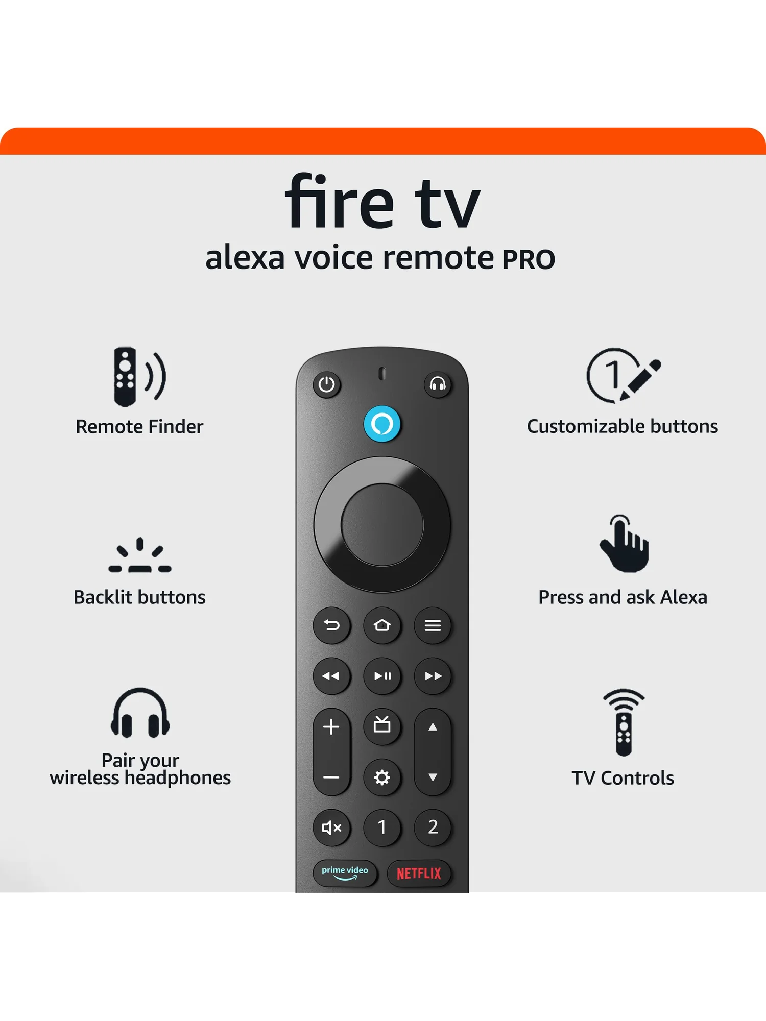 Amazon Fire TV Alexa Voice Remote Pro — пульт управления — изображение 1 из 7
