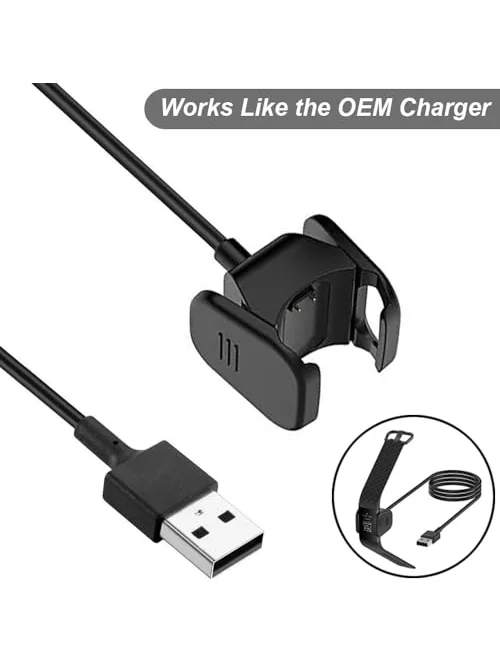 Charger Fitbit Charge 3/4 — зарядный кабель USB — изображение 3 из 5, черный