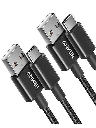 Anker кабель USB-A на USB-C, 2 штуки по 3 фута, чёрный — изображение 1 из 6, 3 фута, чёрный, 2 шт.