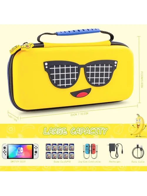 FUNDIARY чехол жёлтый для Nintendo Switch OLED с аксессуарами — 3
