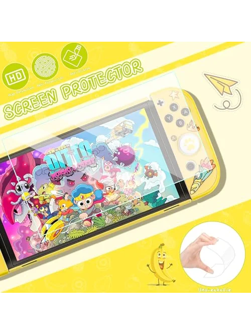 FUNDIARY чехол жёлтый для Nintendo Switch OLED с аксессуарами — 6