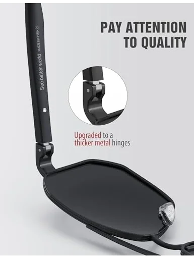 LUENX Aviator солнцезащитные очки поляризованные — изображение 3 из 6, черный