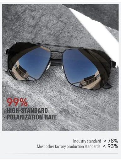 LUENX Aviator солнцезащитные очки поляризованные — изображение 4 из 6, черный