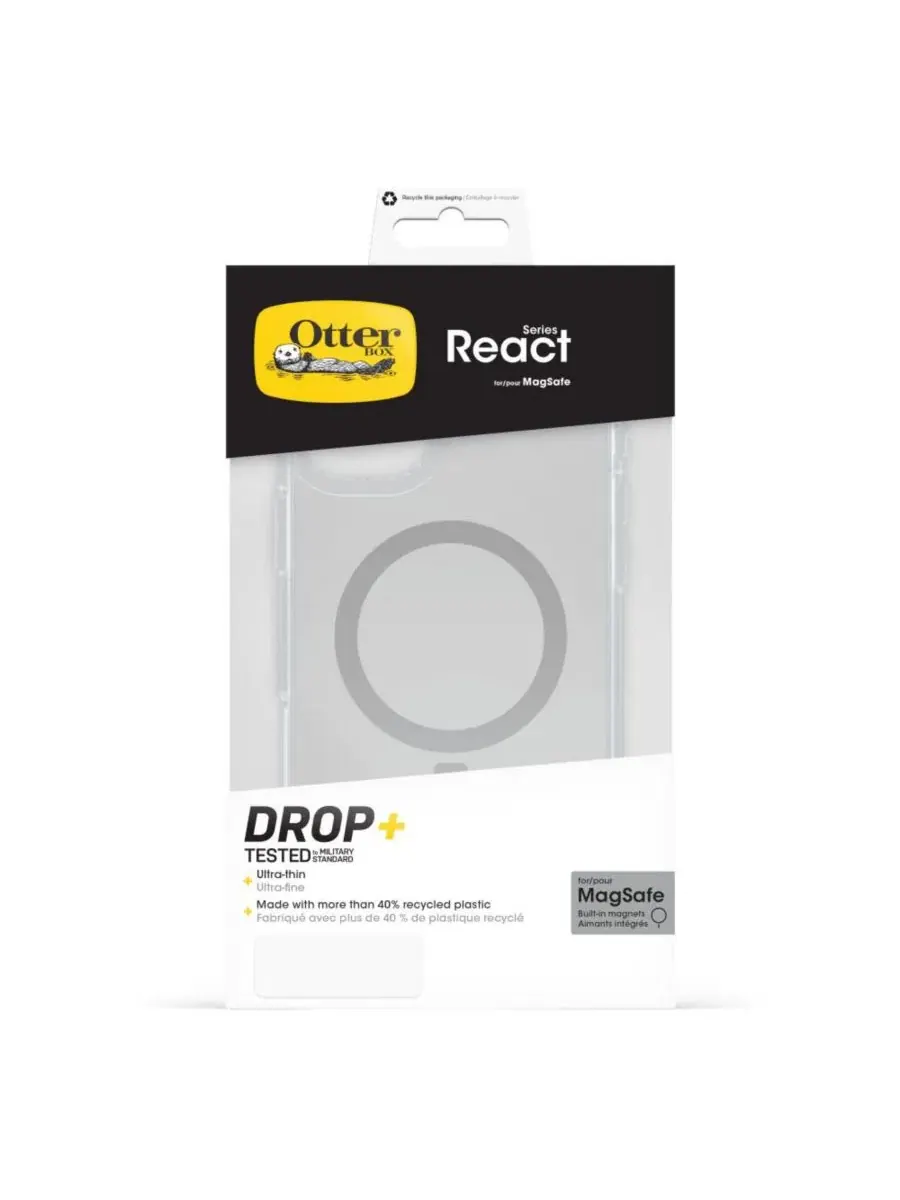 Чехол-накладка MagSafe для Apple iPhone 16 Plus, с мягким захватом Otterbox — изображение 5 из 5, прозрачный