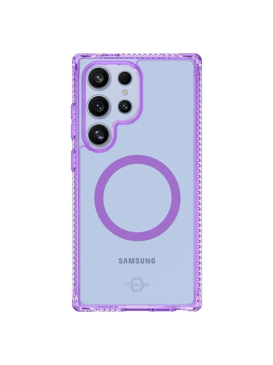 Чехол Hybrid_R Clear MagSafe для Samsung Galaxy S25 Ultra ITSkins — изображение 1 из 8, фиолетовый