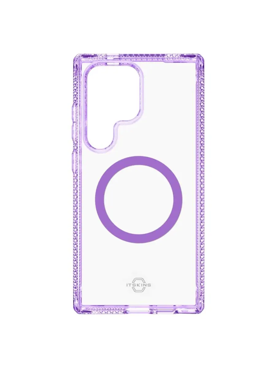 Чехол Hybrid_R Clear MagSafe для Samsung Galaxy S25 Ultra ITSkins — изображение 4 из 8, фиолетовый