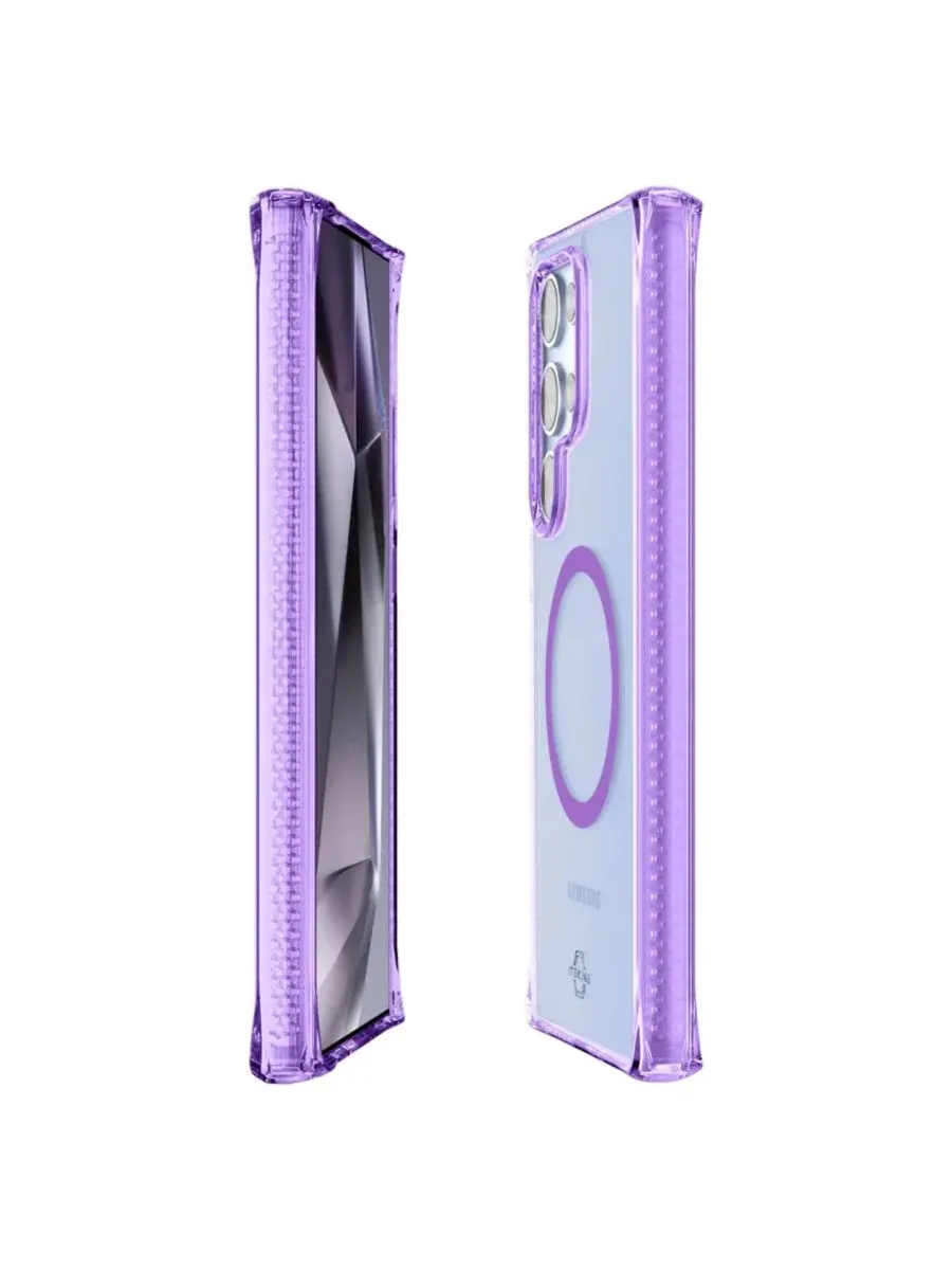 Чехол Hybrid_R Clear MagSafe для Samsung Galaxy S25 Ultra ITSkins — изображение 5 из 8, фиолетовый