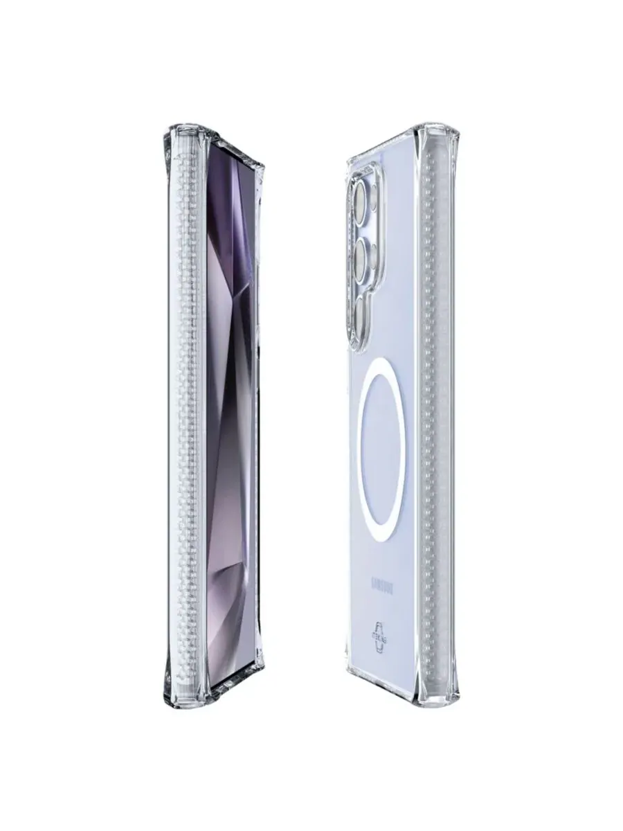 Гибридный чехол Hybrid_R Clear MagSafe для Samsung Galaxy S25 Ultra ITSkins — изображение 2 из 9, прозрачный