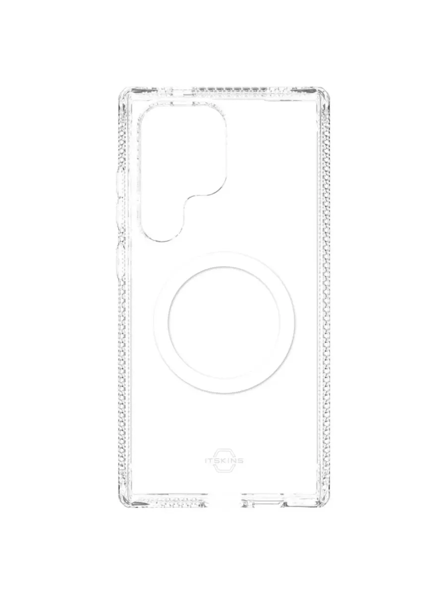 Гибридный чехол Hybrid_R Clear MagSafe для Samsung Galaxy S25 Ultra ITSkins — изображение 4 из 9, прозрачный