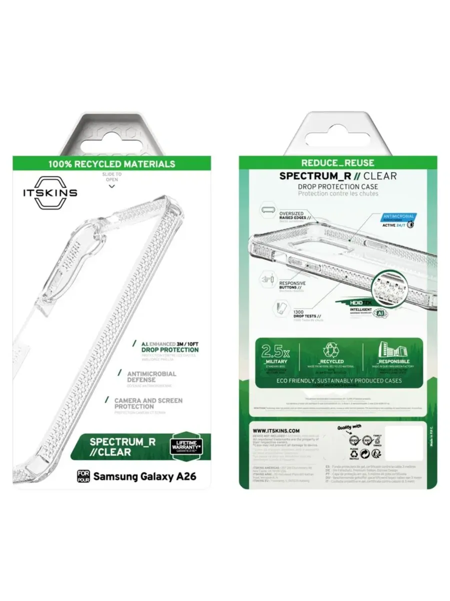 Защитный чехол Spectrum_R Clear для Samsung SGA265G ITSkins — изображение 9 из 9, прозрачный
