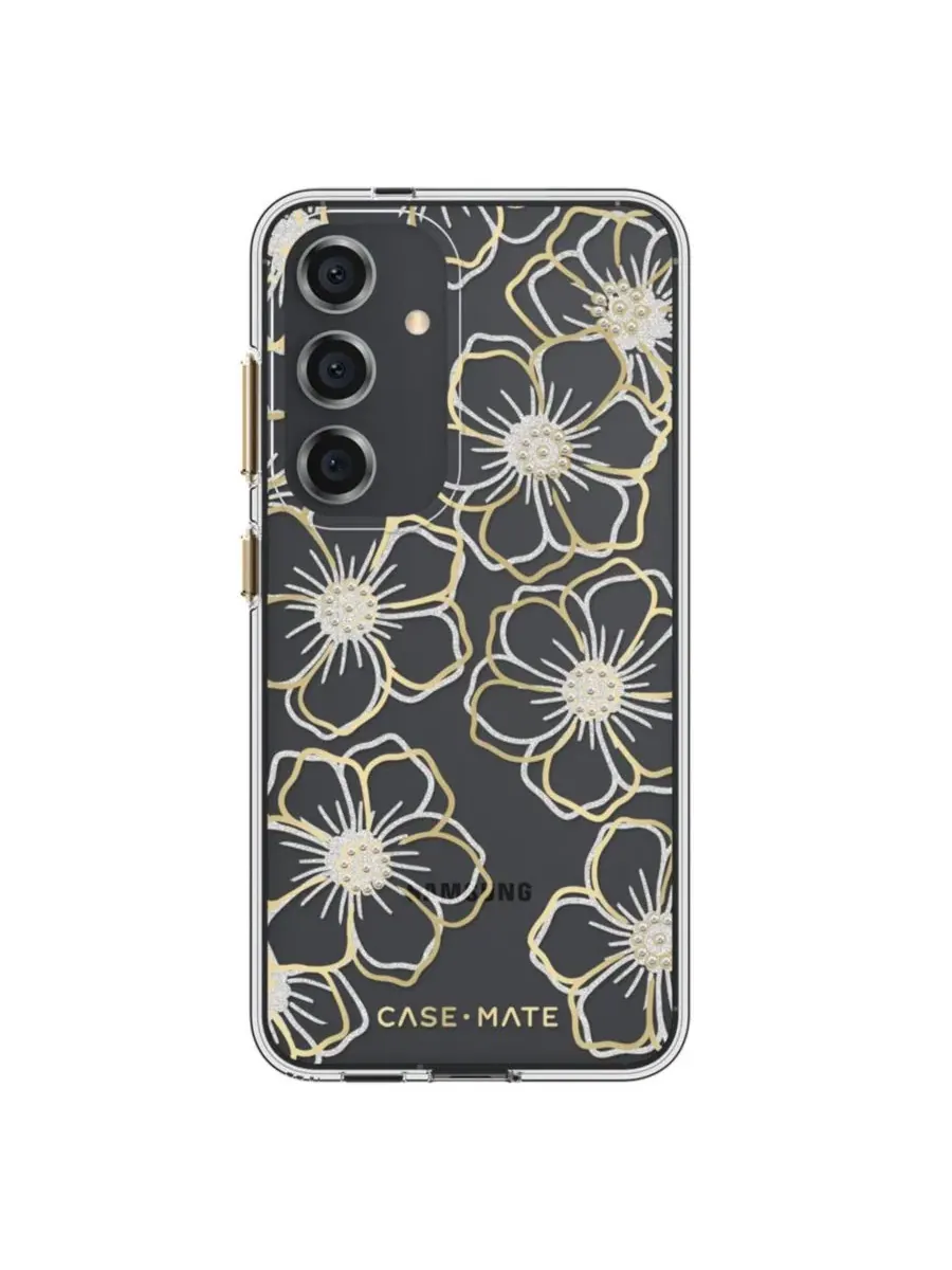 Чехол для Samsung Galaxy S24 с принтом Floral Gems Case-Mate — изображение 3 из 6, золото