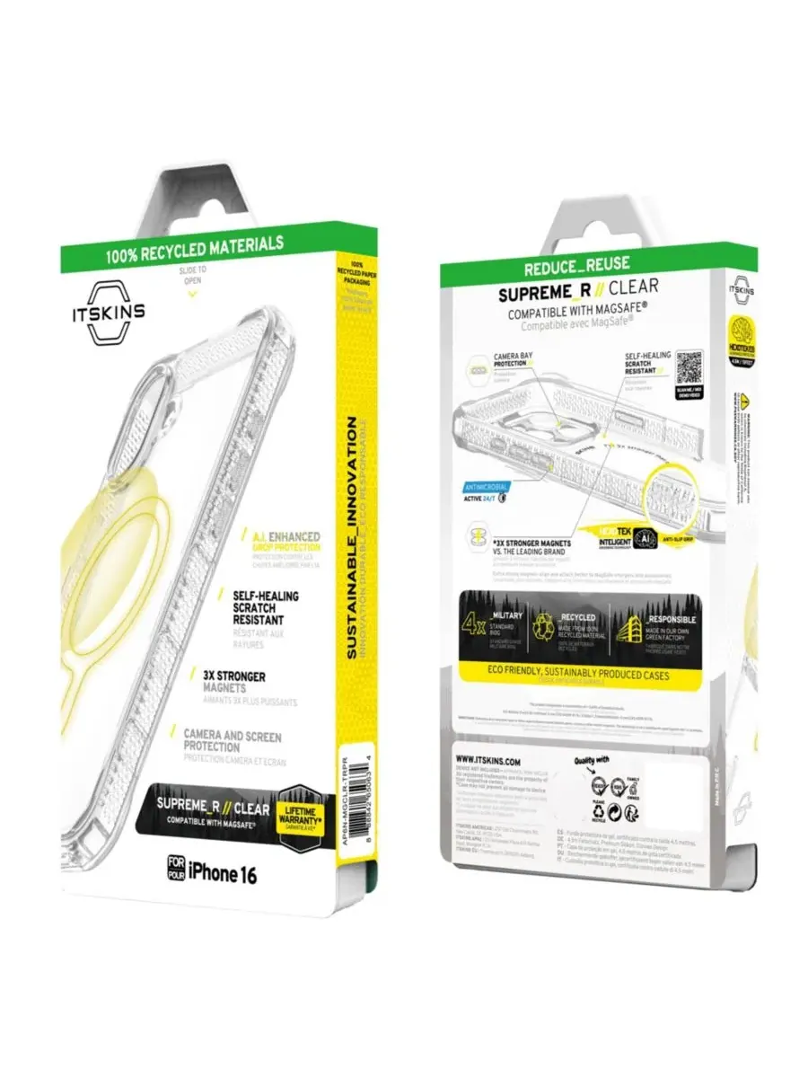 Чехол-бампер с защитой от падений Supreme_R Clear MagSafe ITSkins — изображение 8 из 8, прозрачный