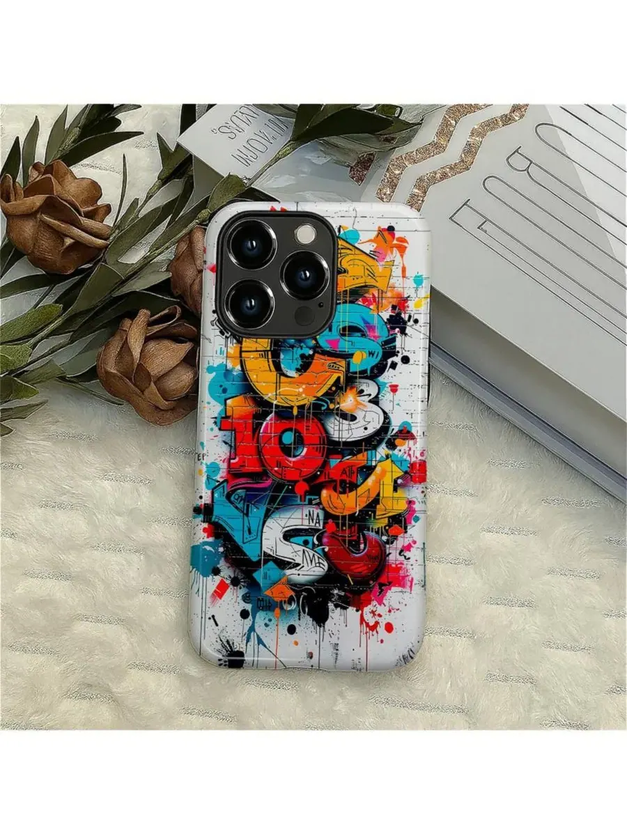 Чехол для iPhone 14 Pro Max, двухслойный ударопрочный, с уличным принтом Graffiti Riot GONEZ — изображение 5 из 6, мульти
