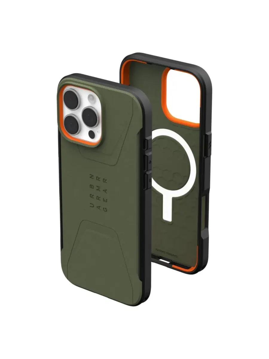 Чехол для телефона с защитой от падений, MagSafe, Civilian, Urban Armor Gear — изображение 8 из 9, зеленый