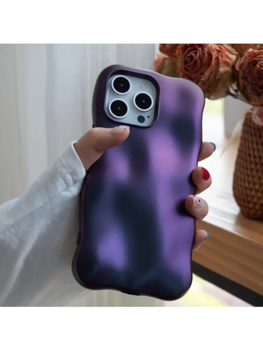 Чехол для iPhone 15 Pro Max с пузырчатой текстурой Auramma — изображение 2 из 6, фиолетовый