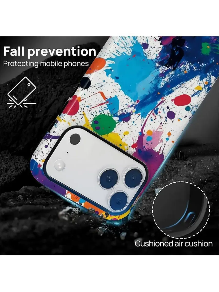 Защитный чехол 2-в-1 для iPhone 17 Pro, с антиударной защитой, с уличным принтом GONEZ — изображение 2 из 7, мульти