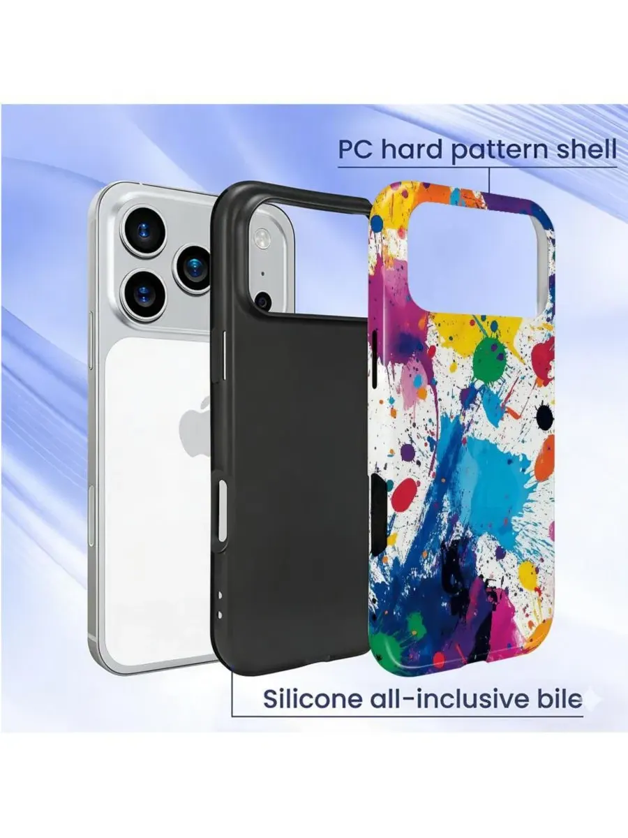 Защитный чехол 2-в-1 для iPhone 17 Pro, с антиударной защитой, с уличным принтом GONEZ — изображение 3 из 7, мульти