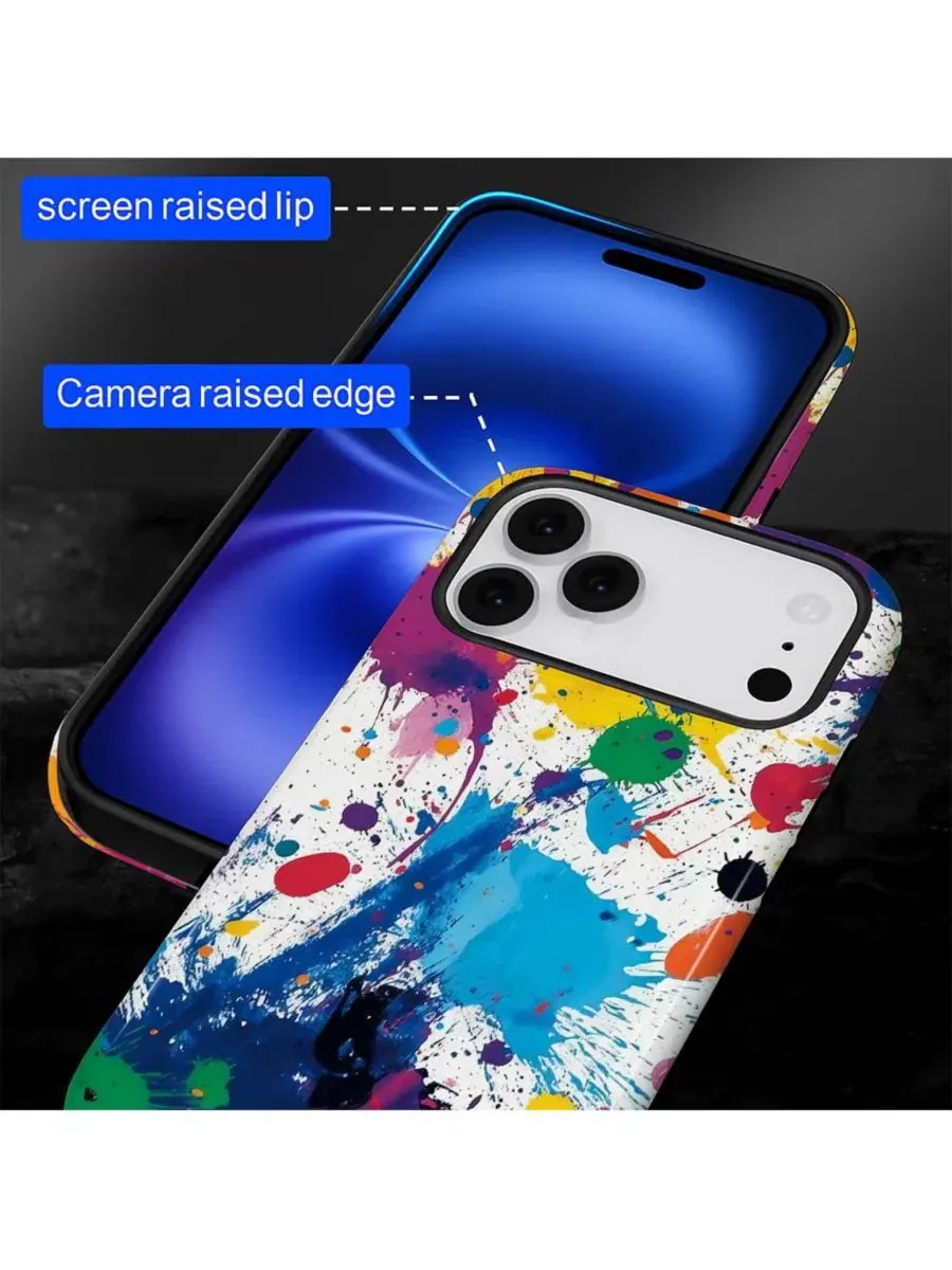 Защитный чехол 2-в-1 для iPhone 17 Pro, с антиударной защитой, с уличным принтом GONEZ — изображение 7 из 7, мульти