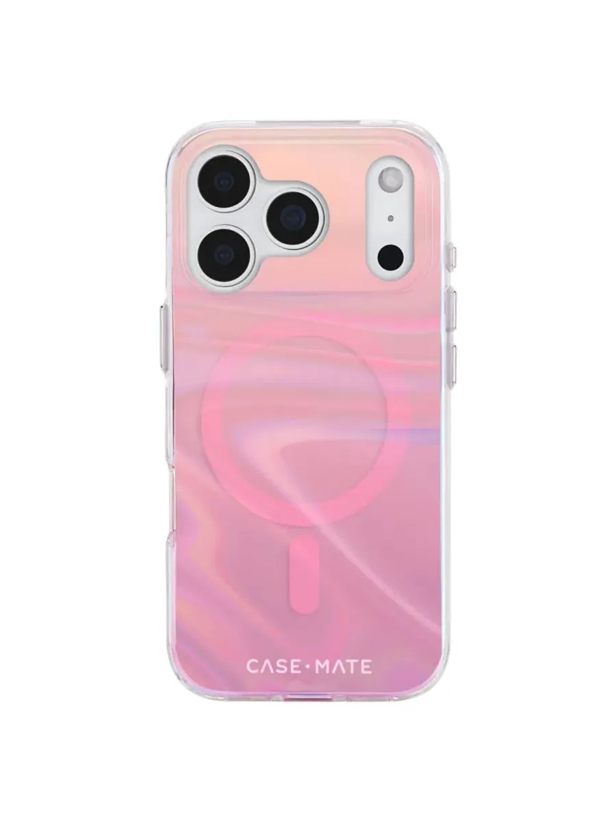 Чехол MagSafe для Apple iPhone 17 Pro, Peach Soap Bubble Case-Mate — изображение 2 из 9, розовый мульти