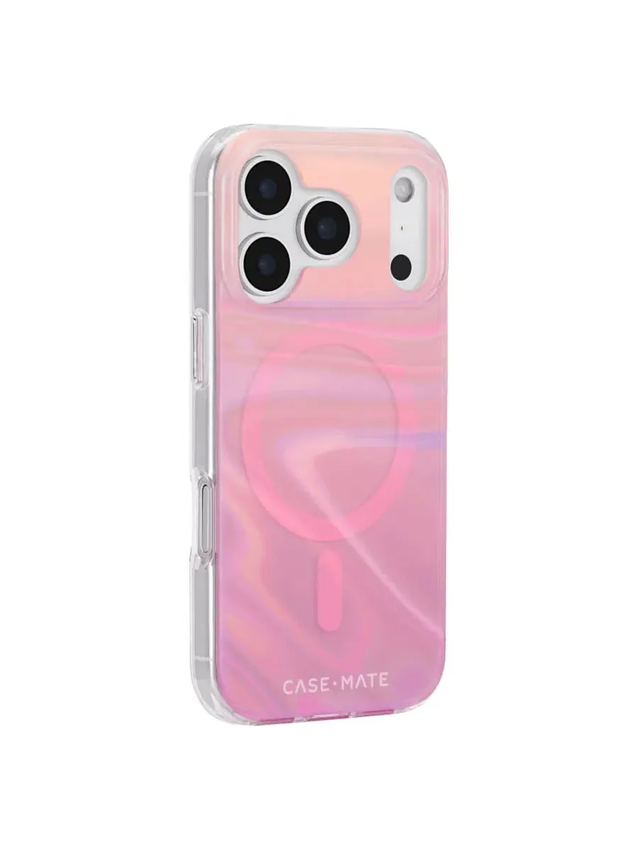 Чехол MagSafe для Apple iPhone 17 Pro, Peach Soap Bubble Case-Mate — изображение 3 из 9, розовый мульти