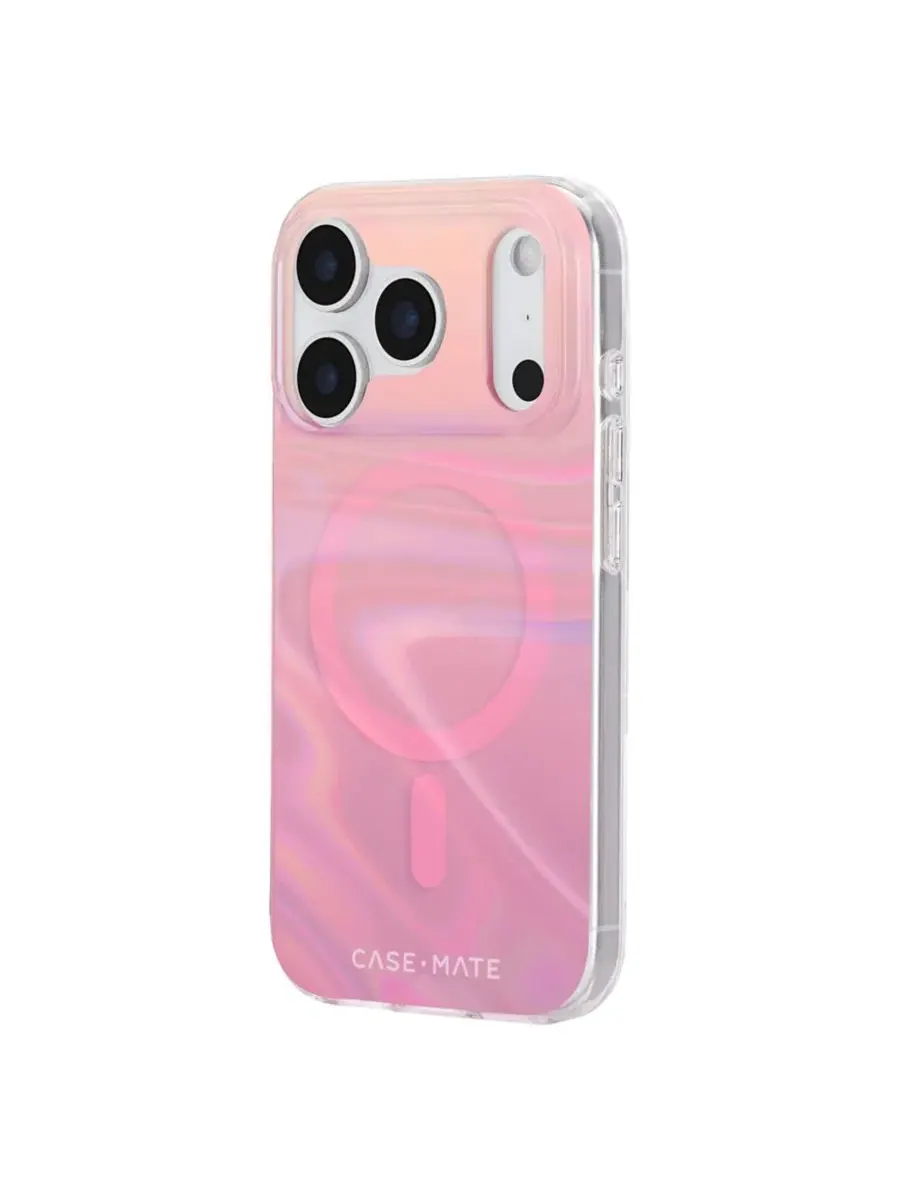 Чехол MagSafe для Apple iPhone 17 Pro, Peach Soap Bubble Case-Mate — изображение 5 из 9, розовый мульти