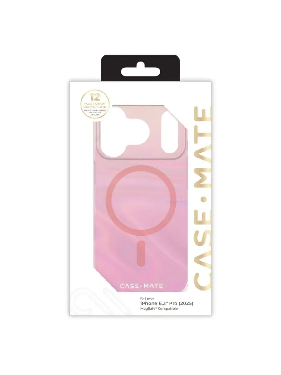 Чехол MagSafe для Apple iPhone 17 Pro, Peach Soap Bubble Case-Mate — изображение 8 из 9, розовый мульти