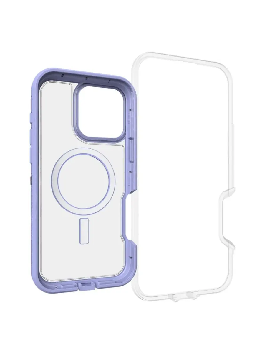 Защитный чехол Defender Pro XT Clear MagSafe для Apple iPhone 16 Pro Max Otterbox — изображение 4 из 5, фиолетовый