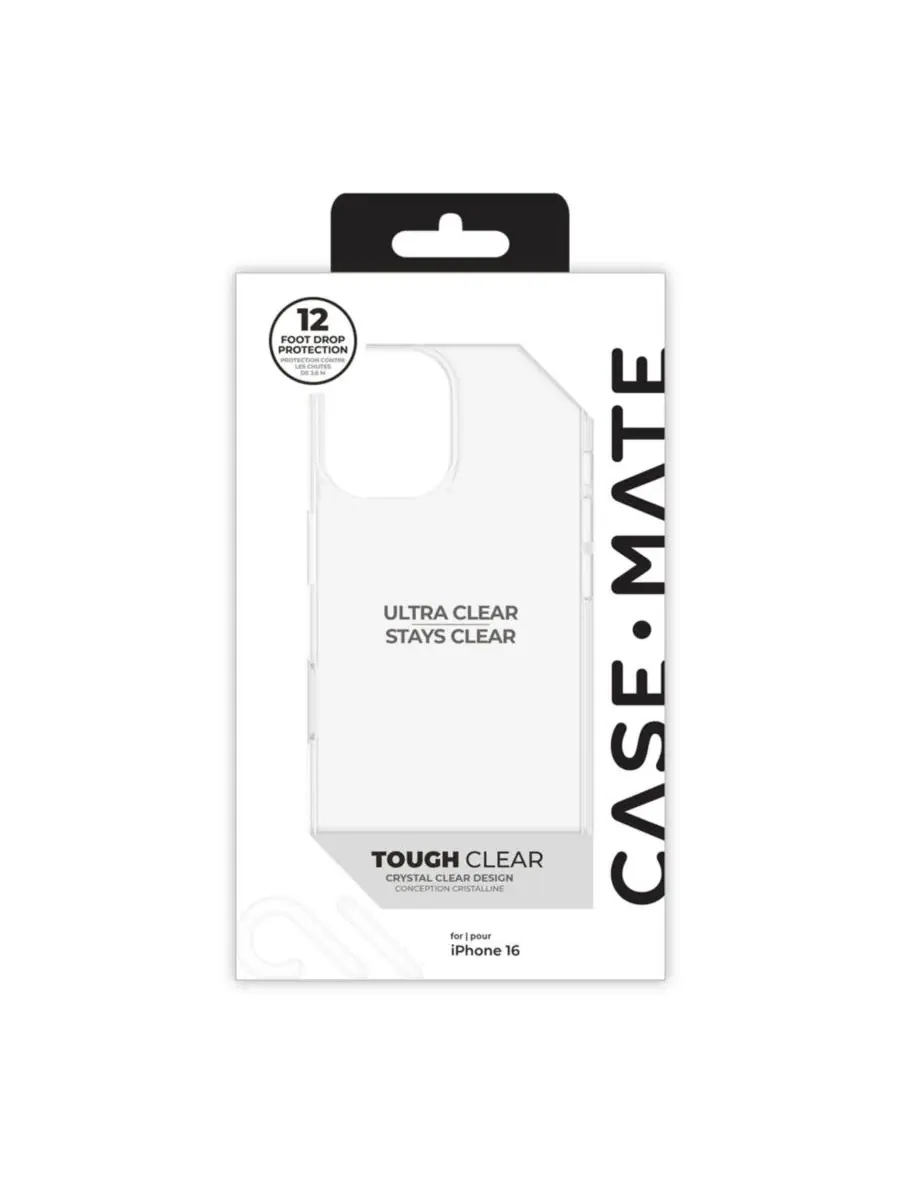 Чехол для iPhone 16 с защитой от падений Case-Mate — изображение 3 из 4, прозрачный