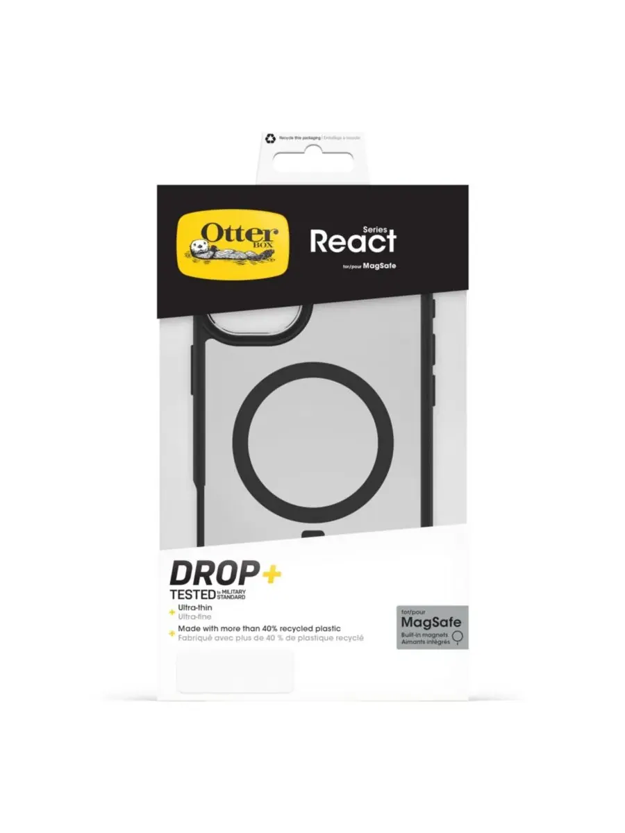 Чехол-бампер OtterBox React MagSafe для Apple iPhone 16 Plus — изображение 5 из 5, черный
