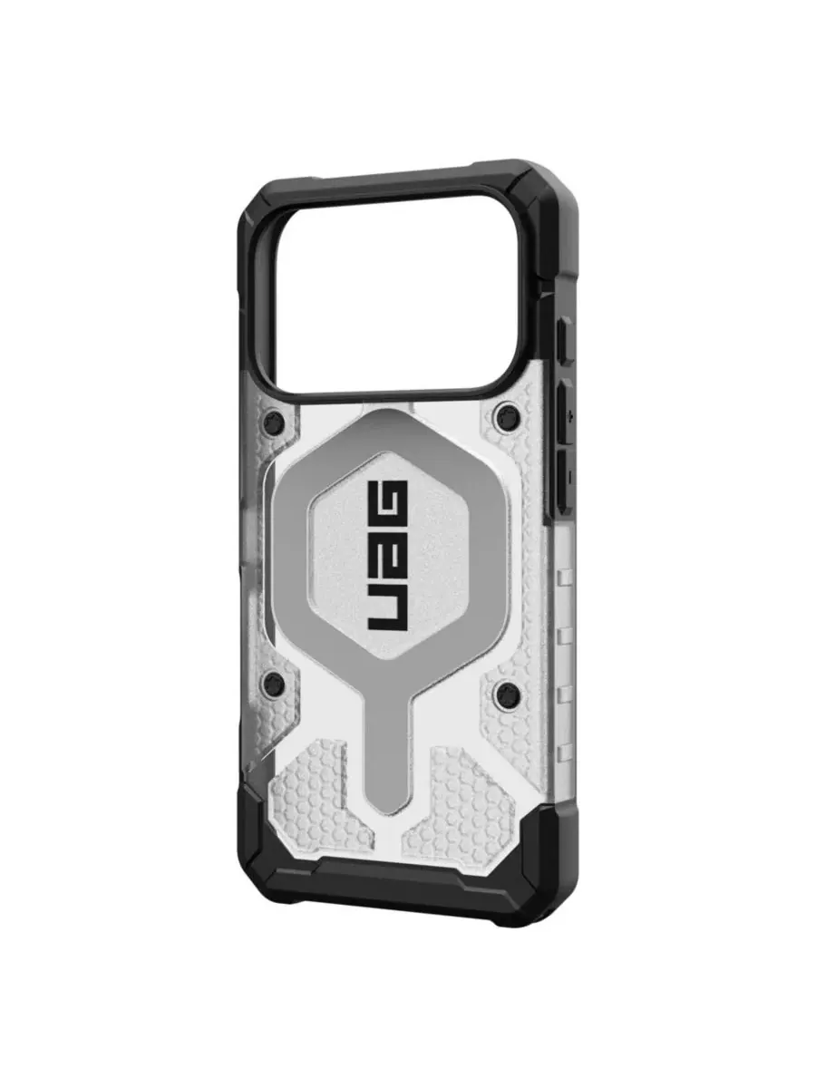 Прозрачный чехол MagSafe Pathfinder Clear для Apple iPhone 17 Pro, Urban Armor Gear — изображение 2 из 6, серебряный