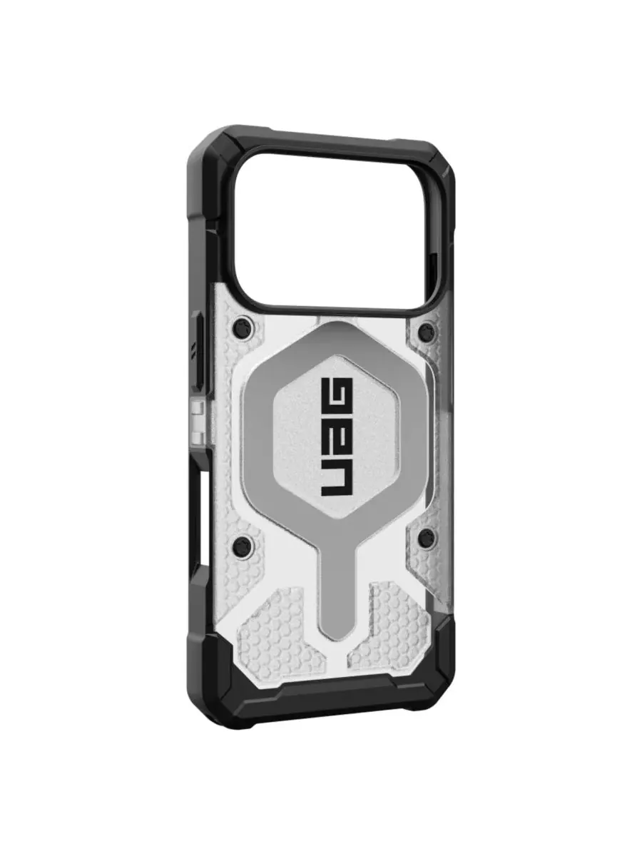 Прозрачный чехол MagSafe Pathfinder Clear для Apple iPhone 17 Pro, Urban Armor Gear — изображение 3 из 6, серебряный