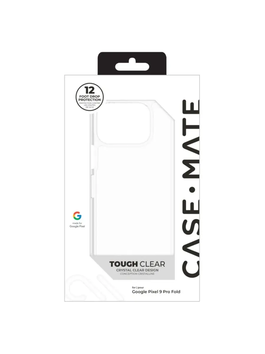Чехол Tough Case для Google Pixel 9 Pro Fold Case-Mate — изображение 8 из 9, прозрачный