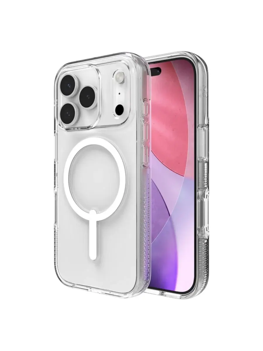 Чехол Crystal Palace Snap MagSafe с подставкой для Apple iPhone 17 Pro ZAGG — прозрачный