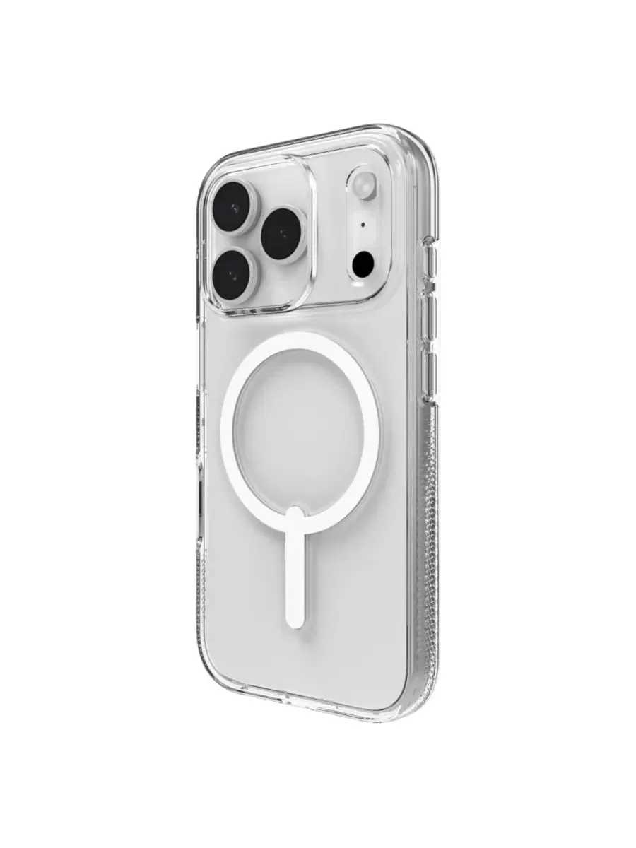 Чехол Crystal Palace Snap MagSafe с подставкой для Apple iPhone 17 Pro ZAGG — изображение 3 из 9, прозрачный