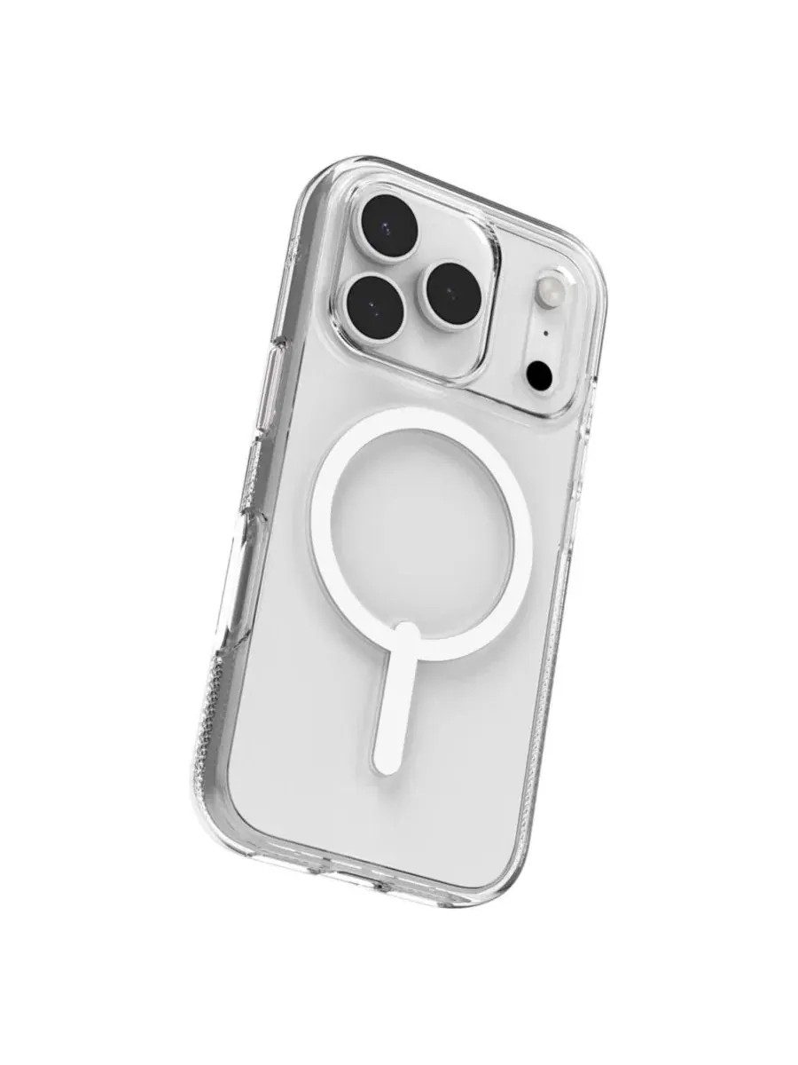Чехол Crystal Palace Snap MagSafe с подставкой для Apple iPhone 17 Pro ZAGG — изображение 8 из 9, прозрачный
