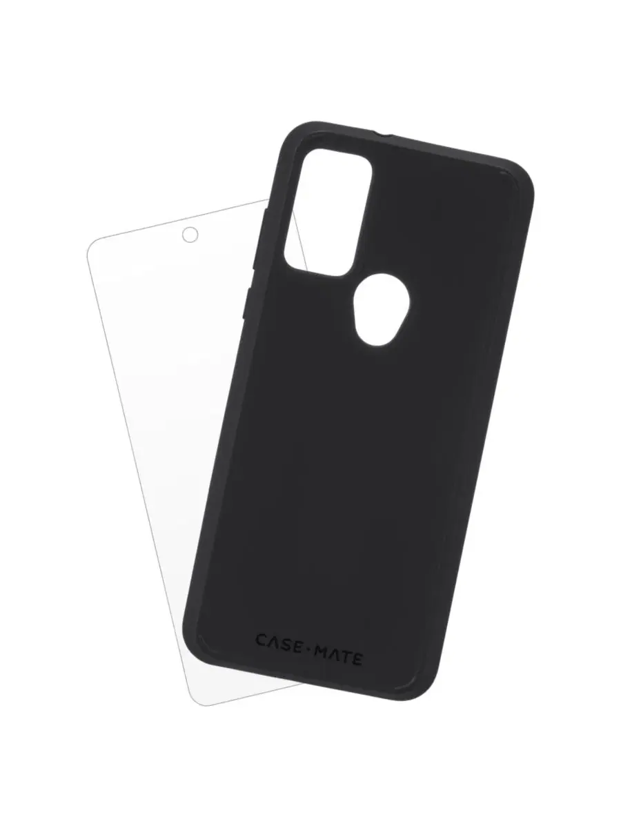 Защитный комплект с чехлом и стеклом для Motorola Moto G Play (2023) Tough Case Case-Mate — изображение 4 из 5, черный