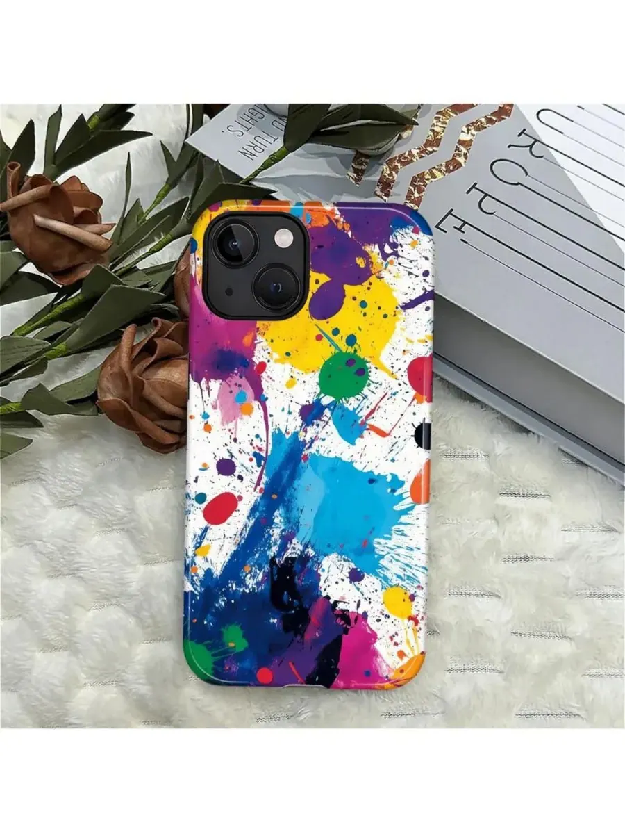 Чехол для iPhone 14 Plus, двухслойный ударопрочный, с принтом в стиле стрит-арт GONEZ — изображение 4 из 7, мульти