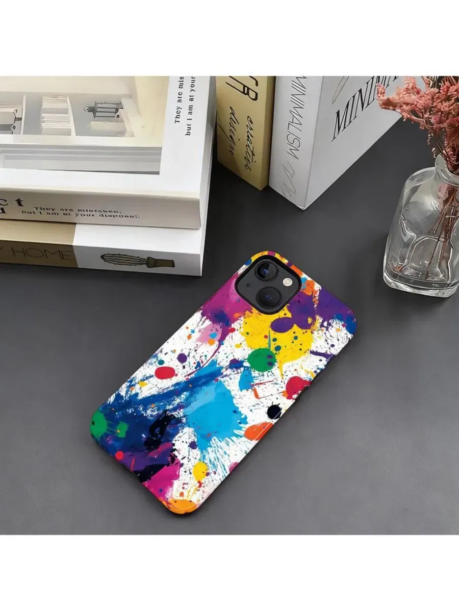 Чехол для iPhone 14 Plus, двухслойный ударопрочный, с принтом в стиле стрит-арт GONEZ — изображение 6 из 7, мульти