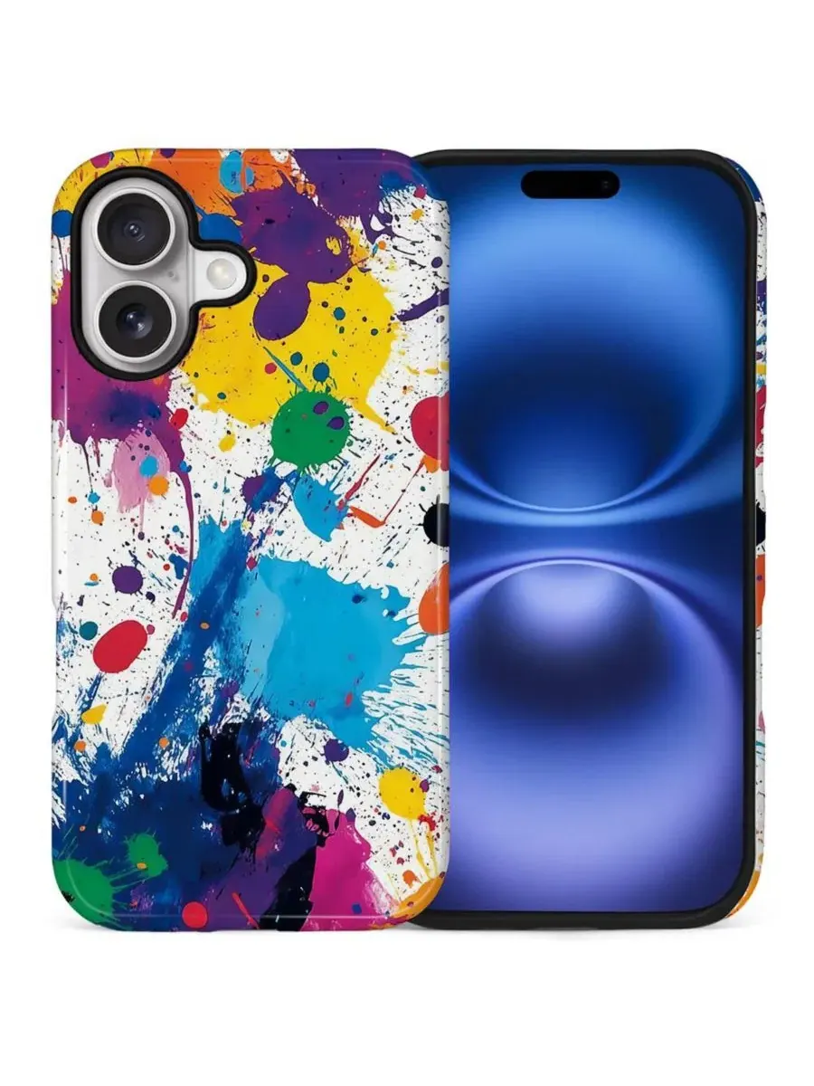 Чехол для iPhone 16 Plus, двухслойный ударопрочный, с уличным принтом GONEZ — мульти